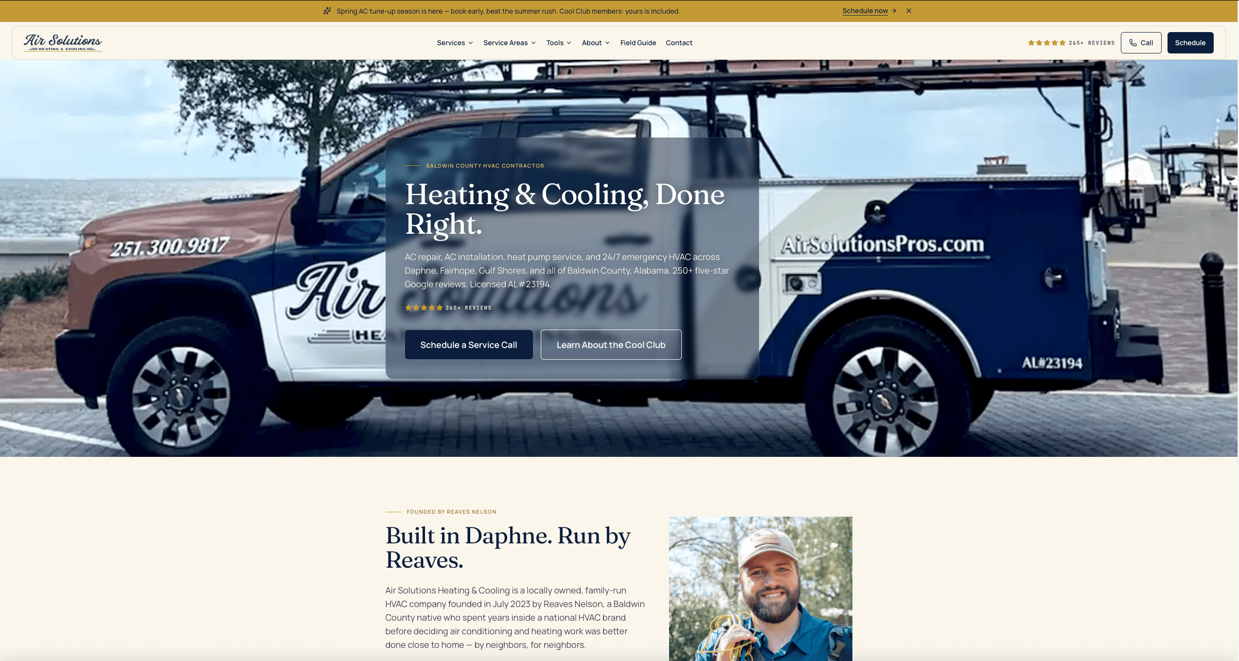 Air Solutions Heating & Cooling — homepage